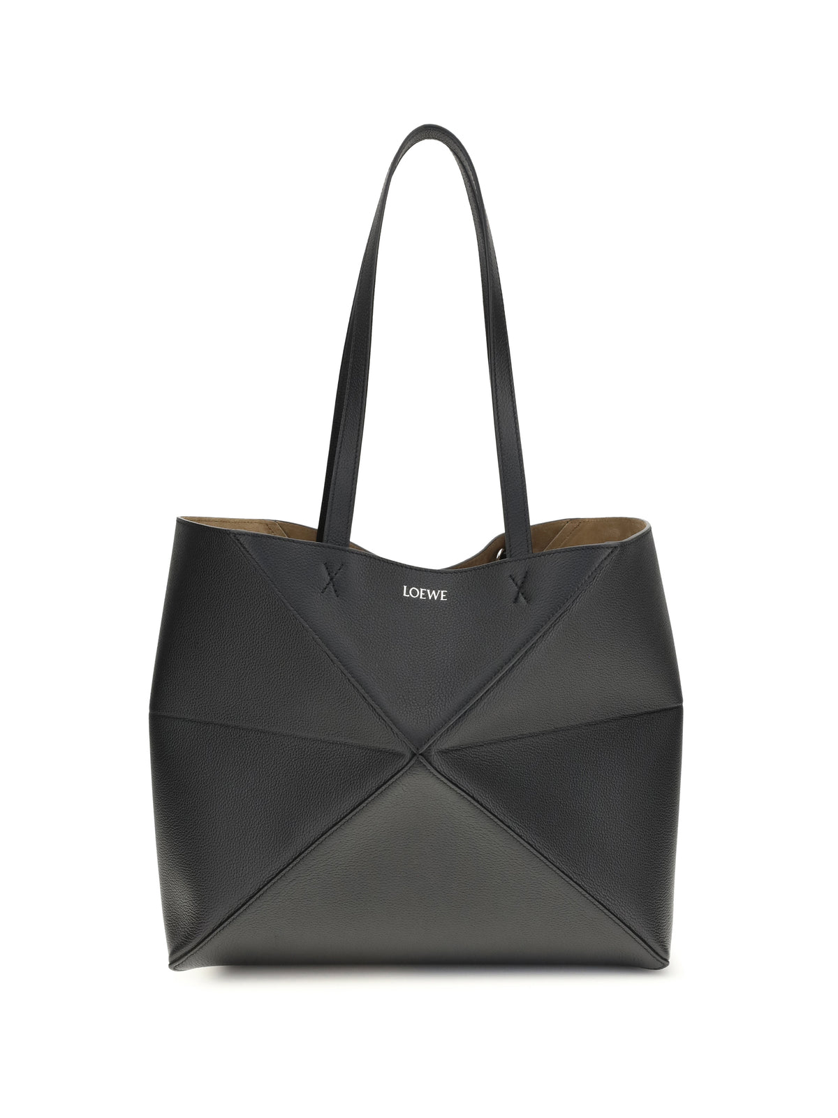 Loewe Medium Puzzle Fold Tote Bag - Black