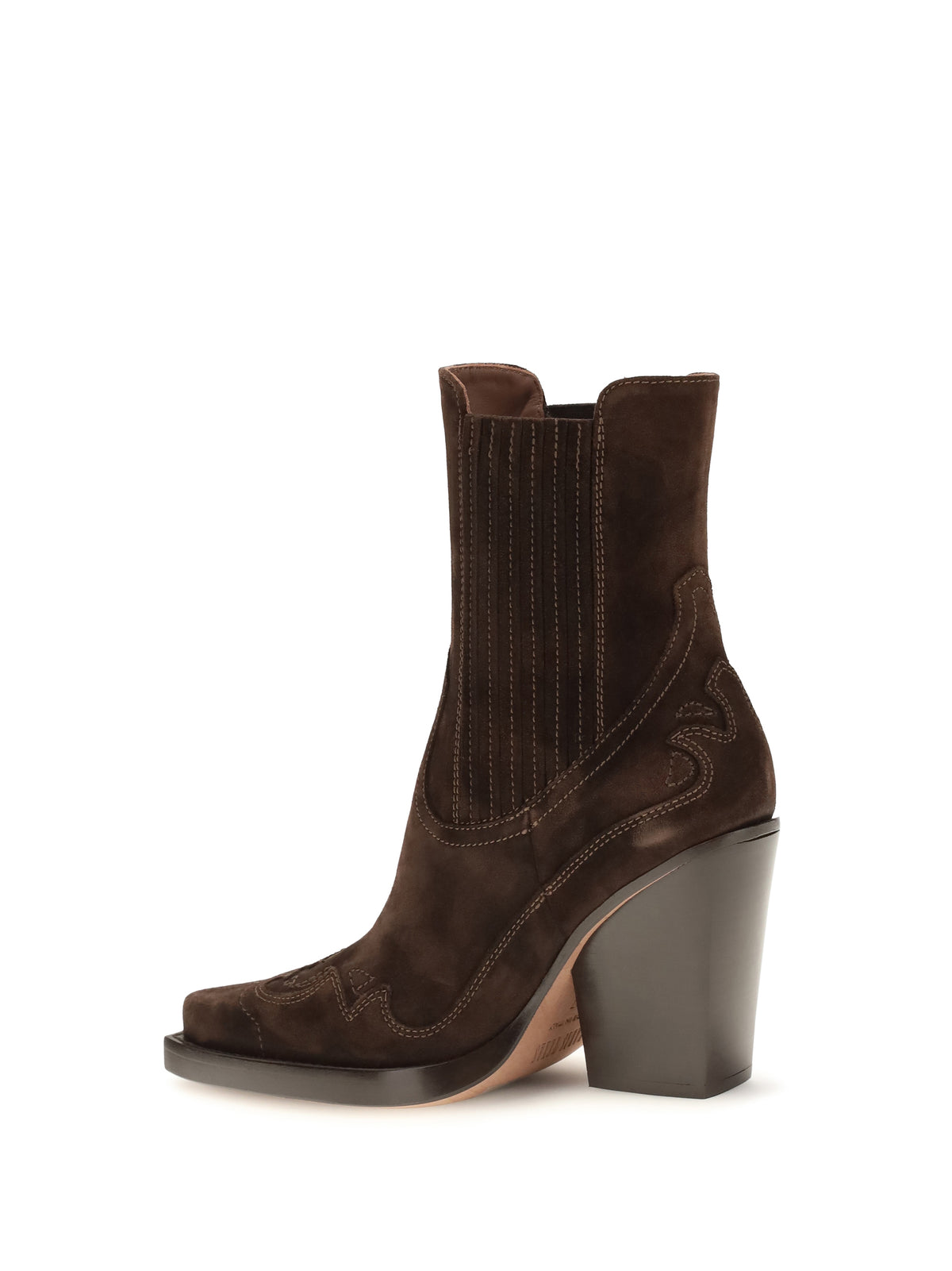 Paris Texas Dallas embroidered Ankle Boots - Cioccolato