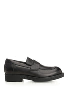 Mm6 Maison Margiela Mocassin With Exposed Stitching - Black