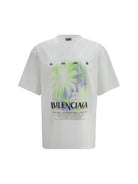 Balenciaga Printed cotton T-shirt - Full White