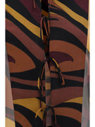 Pucci Creponne Shirt in Marmo print - Burgundy Gold