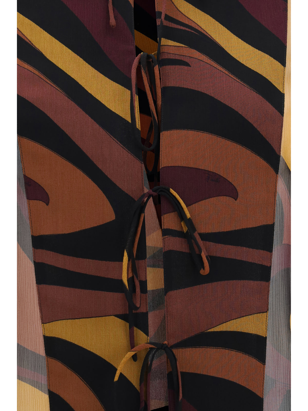 Pucci Creponne Shirt in Marmo print - Burgundy Gold