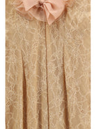 Alessandra Rich Stretch lace evening Dress - Nude
