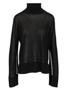 Toteme Turtleneck With Slits On The Sleeves - Black