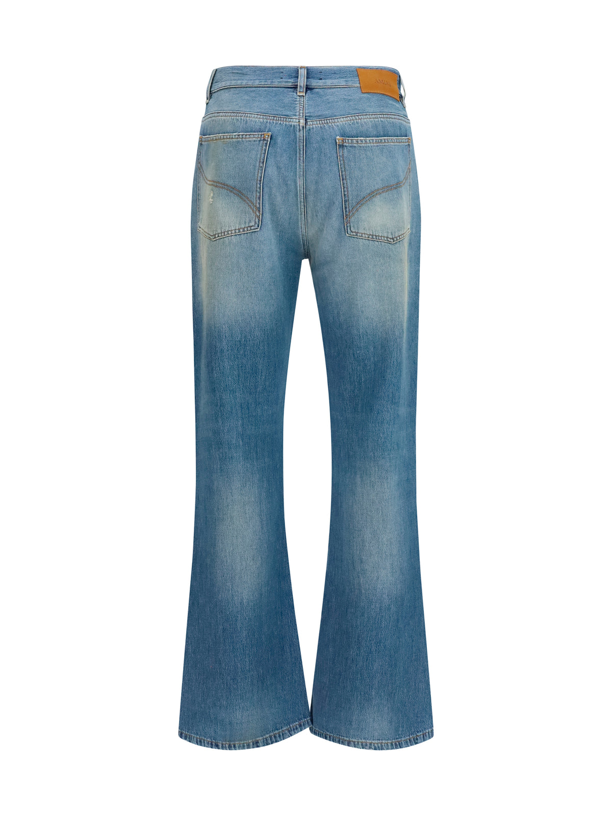 Amiri Slash flared distressed Jeans - Desert Sky