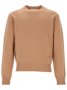 Ami Crew Neck Cashmere Sweater - Beige