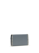 Valentino Rockstud chain Wallet - Stone Grey