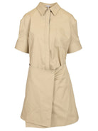 Loewe Cotton And Silk Dress - Beige