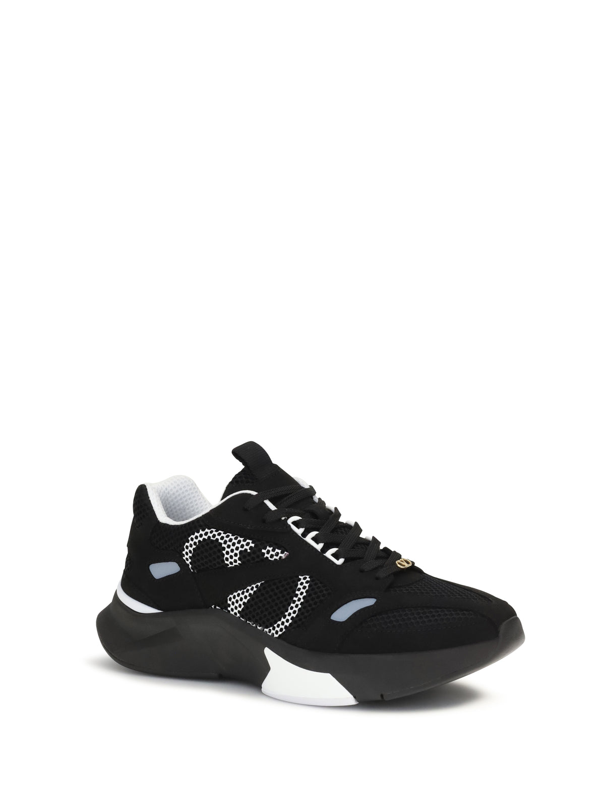 Valentino Garavani Demivee mesh and suede Sneakers - Black/Black/Grey C/White/Ne-Bia-Ne