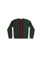 Gucci Web stripe wool Sweater for Girl - Moss Green/Blue/Red