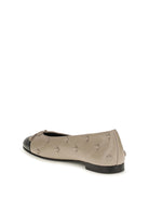 Tory Burch Bunny knot pointed Ballerinas - Soft Cement / Perfect Black