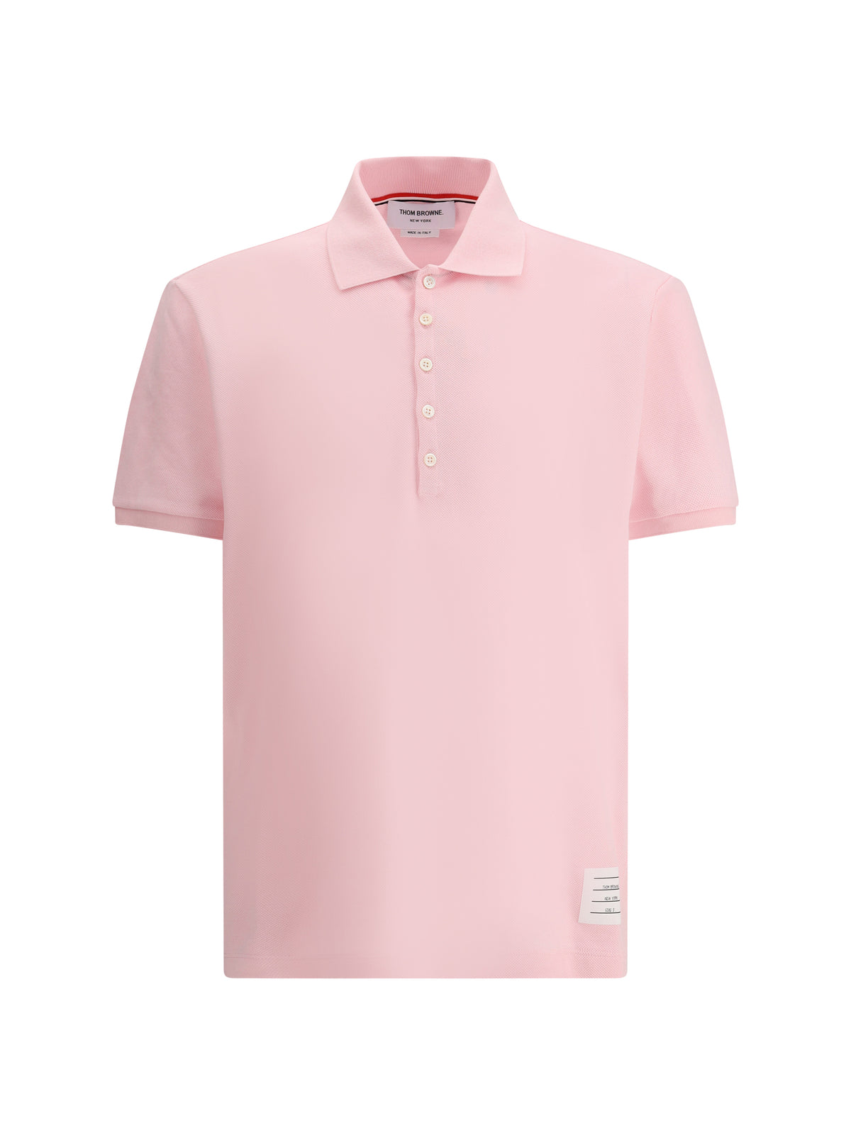 Thom Browne Polo whit iconic bands - Lt Pink