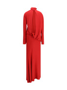 Magda Butrym Long open-back Dress with high neck - Red
