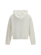 Palm Angels Neck Logo Hoodie - Off White Black