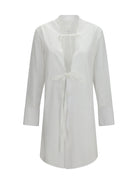 Maison Margiela Raw-edge cotton mini Dress - White