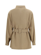 Max Mara Wool Jacket-shirt with belt - Hazelnut