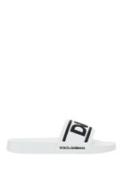 Dolce & Gabbana Logo Slide Sandals - White/Black