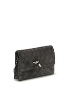 Bottega Veneta Andiamo suede Shoulder Bag - Obsidian Grey-Silver