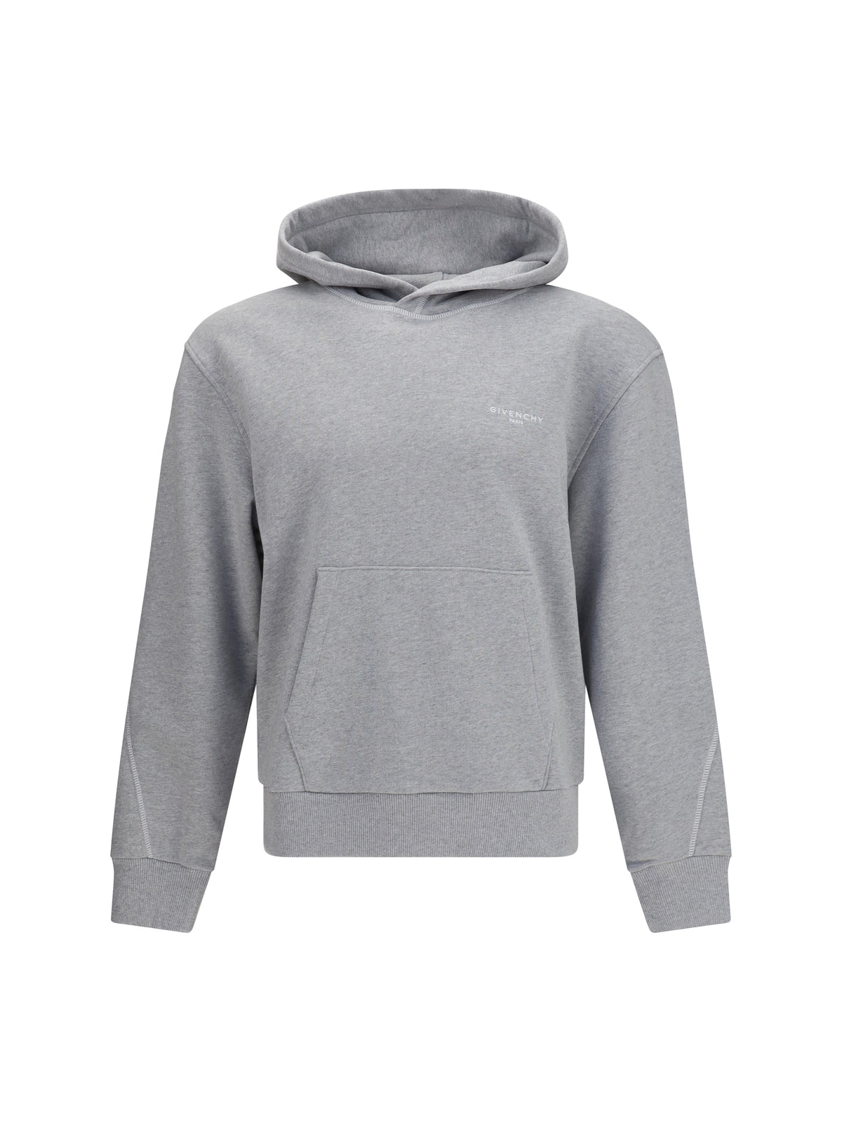 Givenchy Cotton Hoddie - Light Grey Melange