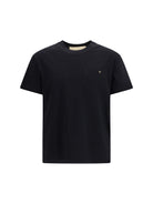 Valentino Cotton T-shirt with VGold - Black