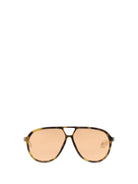 Alexander McQueen Navigator Sunglasses - Ebony/Gold