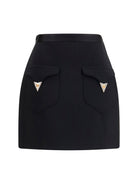 Versace Wool mini Skirt - Black