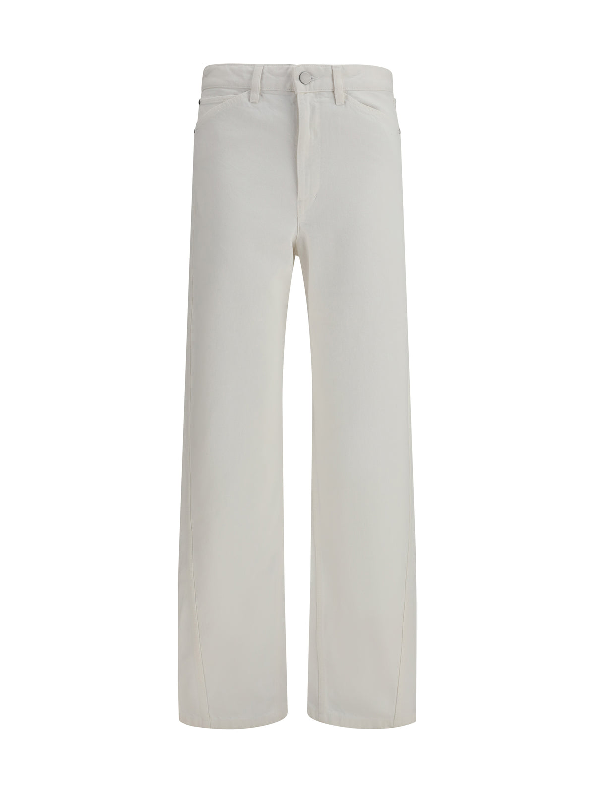 Lemaire Cotton five-pocket Pants - Milk