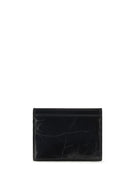 Vivienne Westwood Leather Card Holder with Orb logo - Black