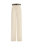 Max Mara Studio Elegant Pants with belt - Beige