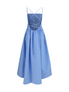 Ganni Poplin maxi Dress - Azurine