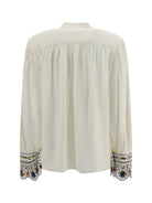 Marant Étoile Monique embroidered Top - Ecru