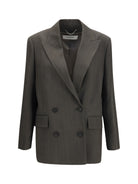 Golden Goose Double-breasted Blazer with drawstring - Deep Tundra