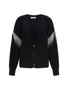 Max Mara Sportmax Pagine virgin wool Cardigan with sparkling details - Black Unito