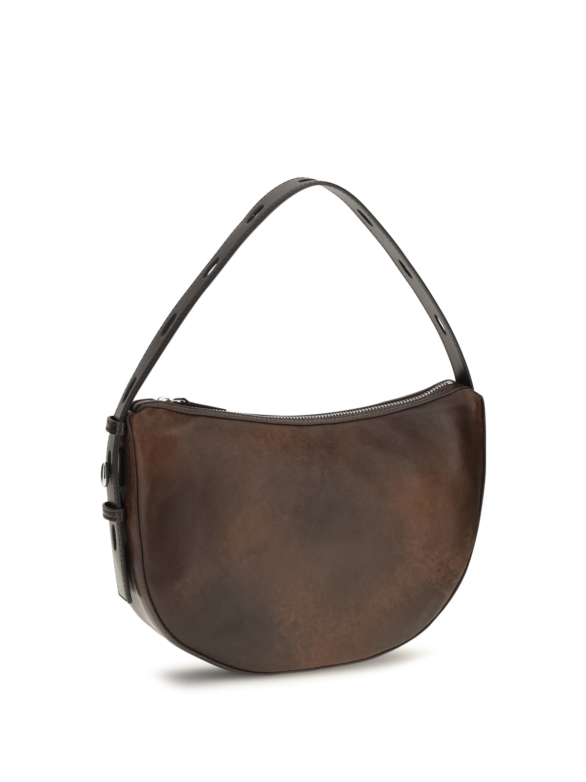 Staud Levi Shoulder Bag - Espresso Distressed