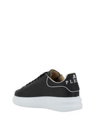 Philipp Plein Leather Sneakers - Black