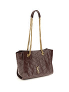 Saint Laurent Small Niki leather Tote Bag - Hot Wine