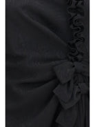 Alessandra Rich Silk jacquard mini Dress with ruffles - Black