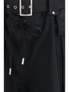Alexander McQueen Cotton Shorts with belt - Black
