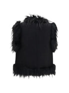 Fendi Wool and fox Fur Gilet - Black