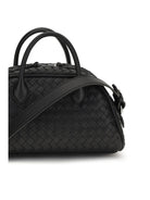 Bottega Veneta Small Intrecciato leather Bauletto Handbag - Black-Silver
