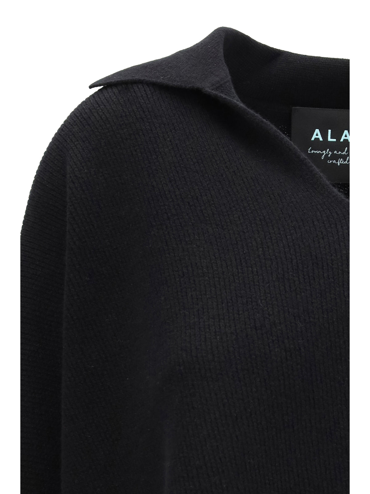 Alanui Sweater with polo collar - Black