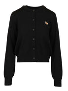 Maison Kitsuné Merino Wool Cardigan - Black