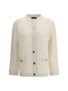 Gucci Bouclé lamé wool Cardigan - Ivory/Silver/Mc