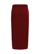 Alessandra Rich Merino wool midi Skirt - Burgundy