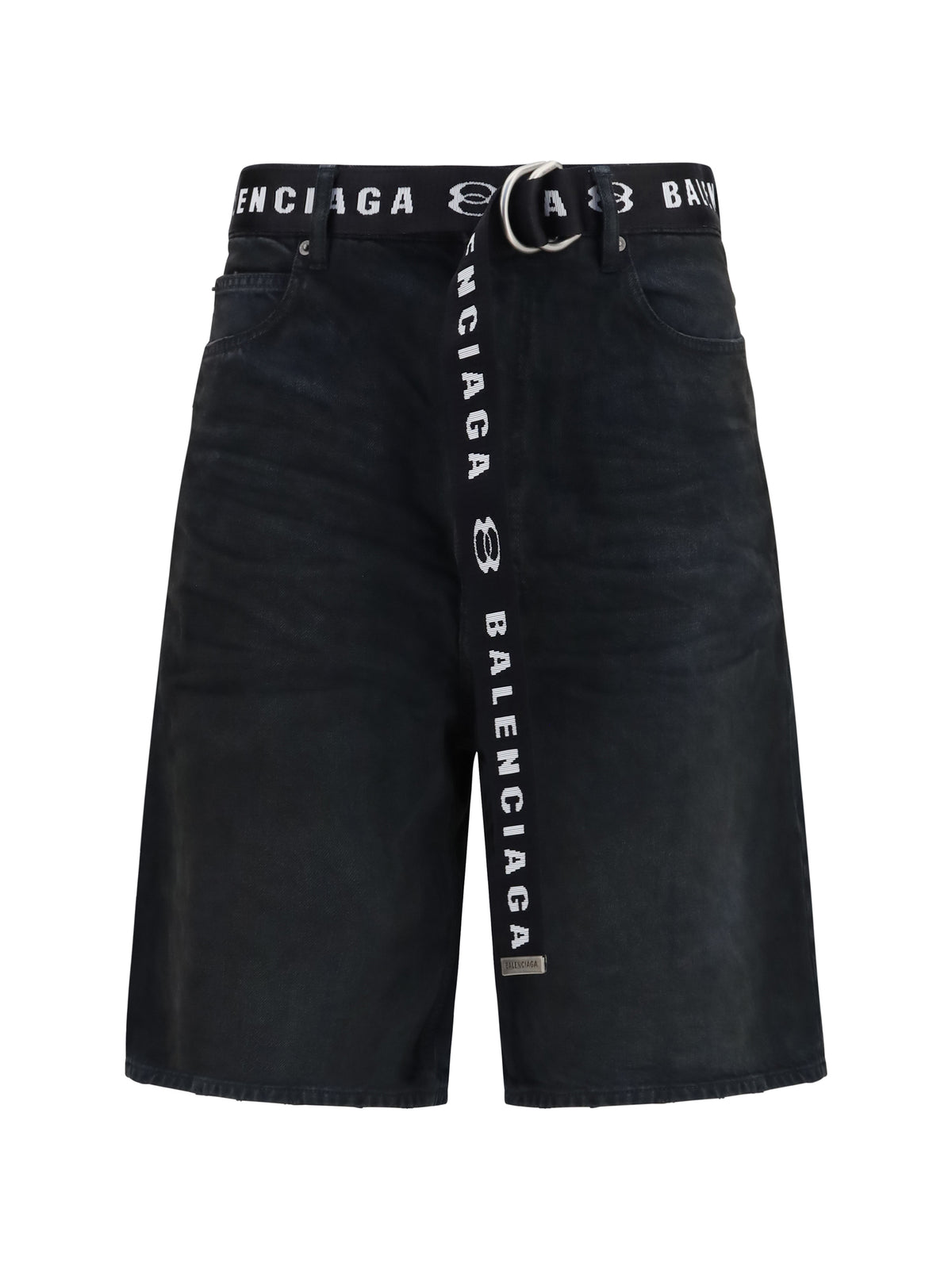 Balenciaga Belted Shorts - Dark Brown/Black