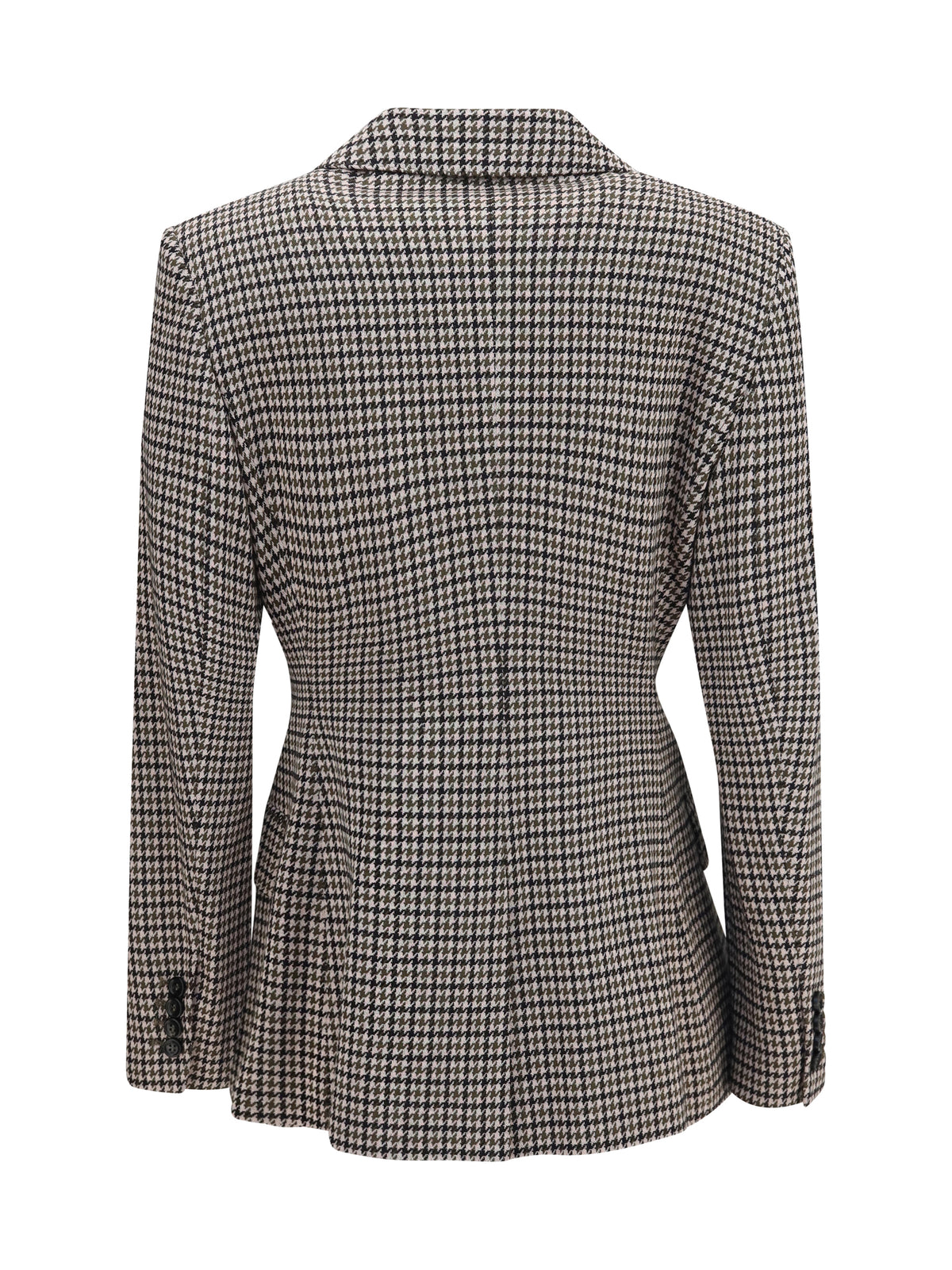 Max Mara Eccelso double-breasted Blazer - Dis.Pied De Poule Black/Khaki/Blush