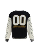 Off-White Star Logo Diagonal Varsity Cardigan - Black