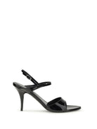 Balenciaga Avenue Bow Sandals - Black/Silver