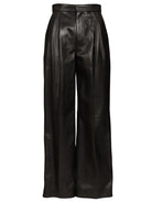 Bottega Veneta Shiny Leather Pants - Black