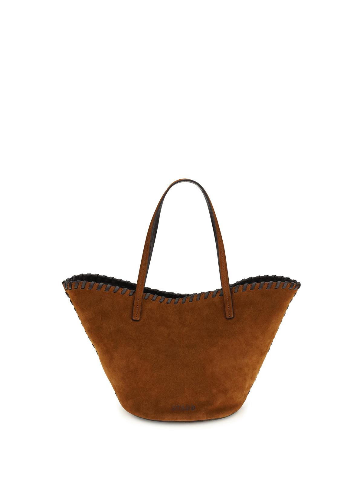 Staud Suede Caro Handbag - Tabac/Espresso